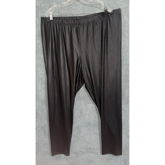 Torrid Leggings Womens 4X Black Faux Leather Pull On Stretch Pants Plus Size NWT - Picture 1 of 11